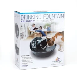 Pioneer Pet Raindrop Black Ceramic Fountain